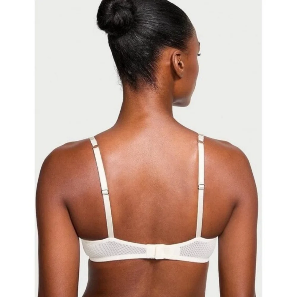 Victoria's Secret demi bra sheer shine coconut white 32C 🆕